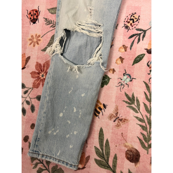 Abercrombie & Fitch Annie High Rise Girlfriend Jeans 26/2R Light Destroyed - Picture 5 of 8
